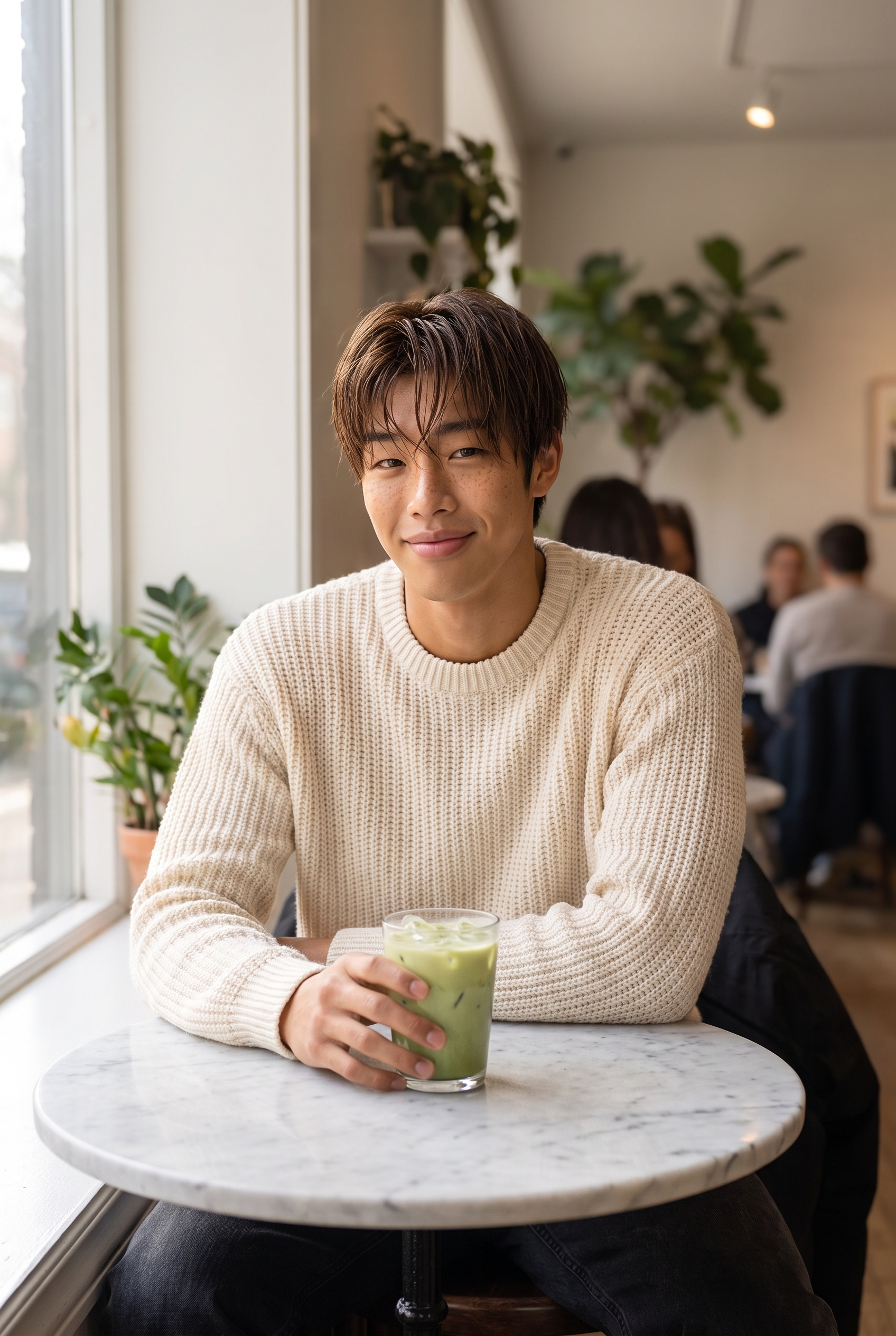 Jimmy Sung in his selected cafe lifestyle scene